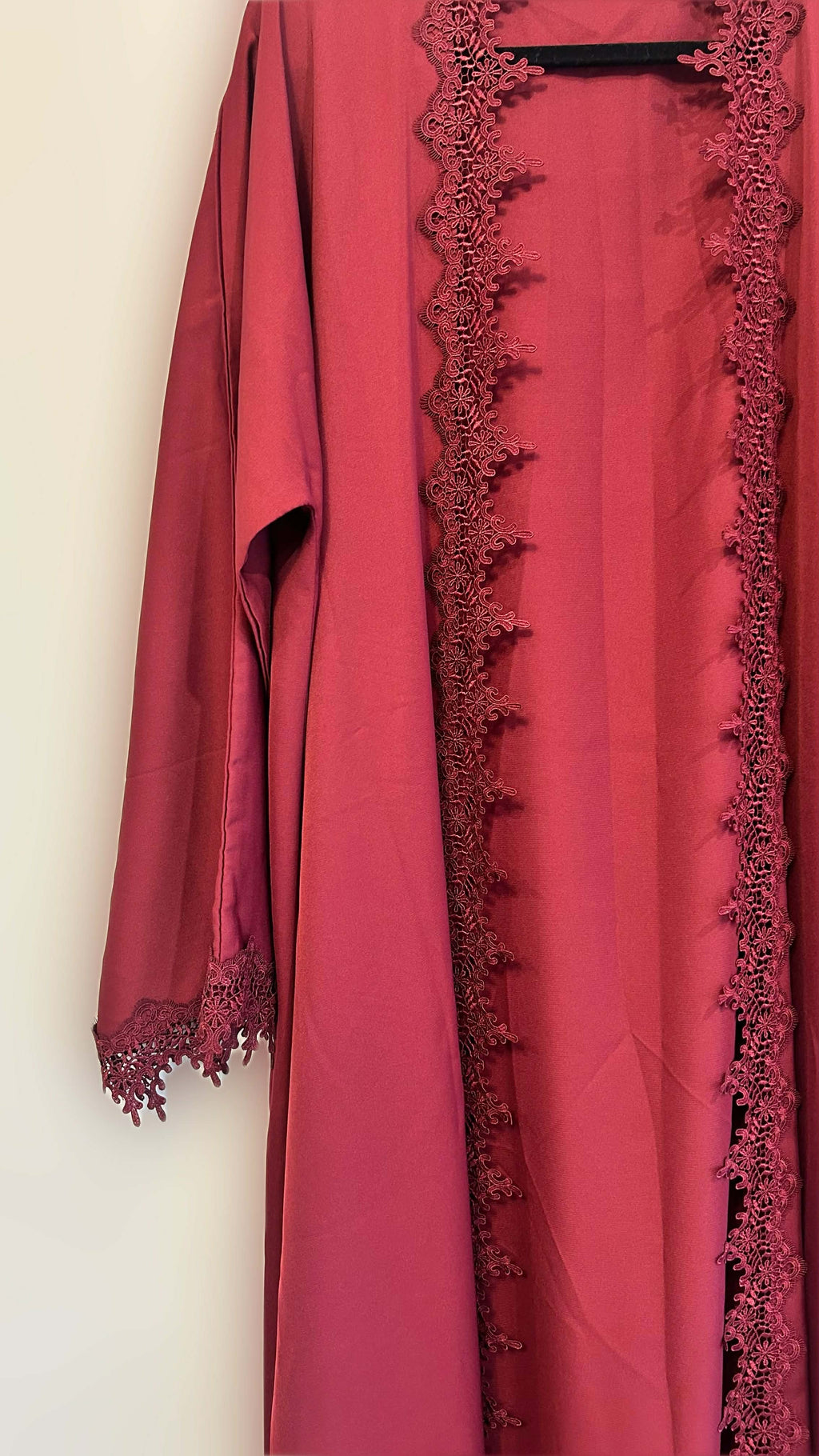 Scarlet Lace Abaya - 3 piece set